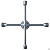 Ключ-крест баллонный, 17 х 19 х 21 мм, квадрат 1/2", усиленный, толщ. 16 мм
