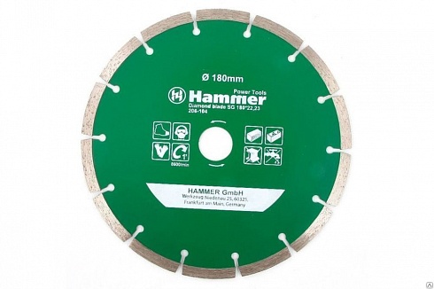 Диск алмазный Hammer Flex 206-104 DB SG 180x22мм сегментный