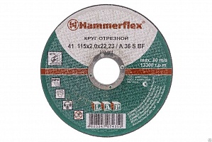 Круг абразивный отрезной Hammer Flex 232-001 мет 41 115х2х22 A36 S BF