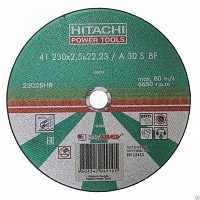 Круг абразивный отрезной HITACHI мет 41 230х2,5х22 А30