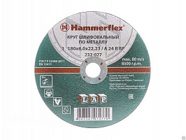 Круг шлифовальный 180x6.0x22,23 A 24 R BF Hammer Flex 232-027 по металлу