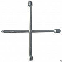 Ключ-крест баллонный, 17 х 19 х 21 мм, под квадрат 1/2", толщина 14 мм СИБР
