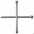 Ключ-крест баллонный, 17 х 19 х 21 мм, под квадрат 1/2", толщина 14 мм СИБР