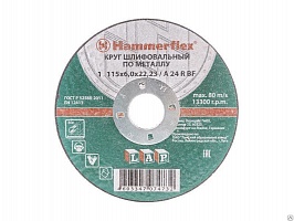 Круг шлифовальный 115x6.0x22,23 A 24 R BF Hammer Flex 232-028 по металлу