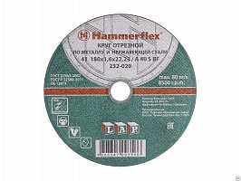 Круг абразивный отрезной Hammer Flex 232-020 мет+нерж 41 180х1,6х22 A40 S
